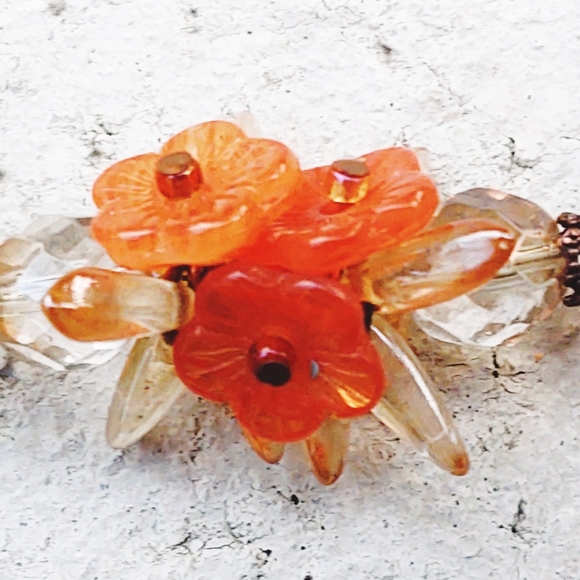 VTG Glass & Crystal Aurora Borealis Necklace - Picture 6 of 8